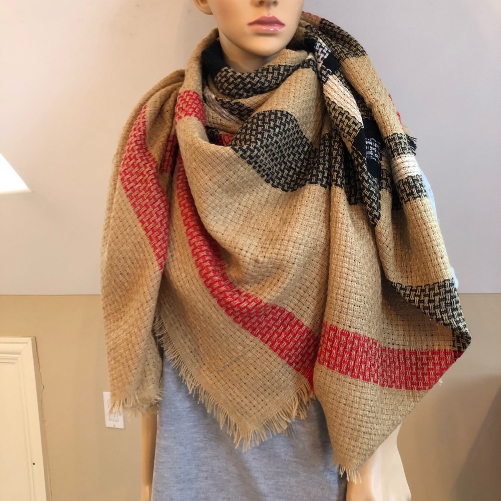 Beautiful Plaid blanket Scarf🚫FIRM🚫 - Picture 5 of 6